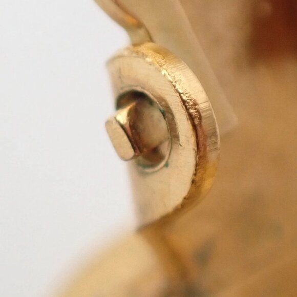 CHANEL Imitation Pearl Round Button Earrings Clip-On 93A Gold Vintage 30RF538 - Picture 6 of 9